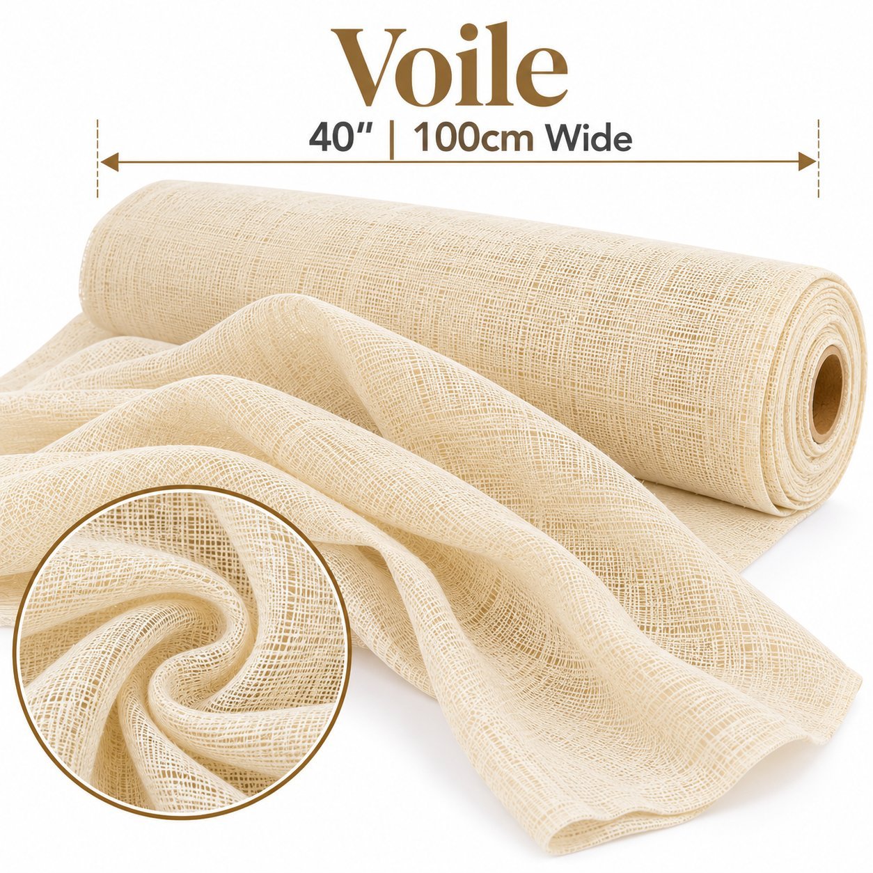 Raw Muslin Cotton Fabric - Raw Muslin Cotton Fabric – 5x Premium Voile Cloth 40 Inch Wide for Sewing, Crafts & DIY Projects