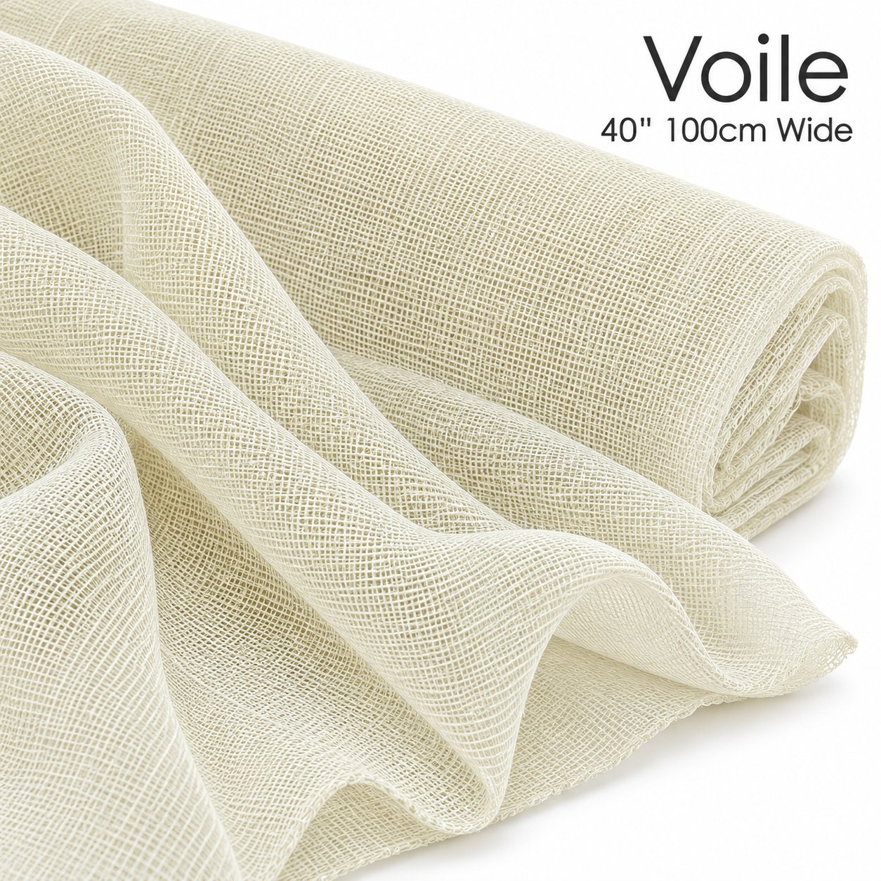 Raw Muslin Cotton Fabric - 10x Raw Muslin Cotton Fabric Cloth – Premium Natural Cream Voile 40" Wide for Sewing, Crafts & DIY